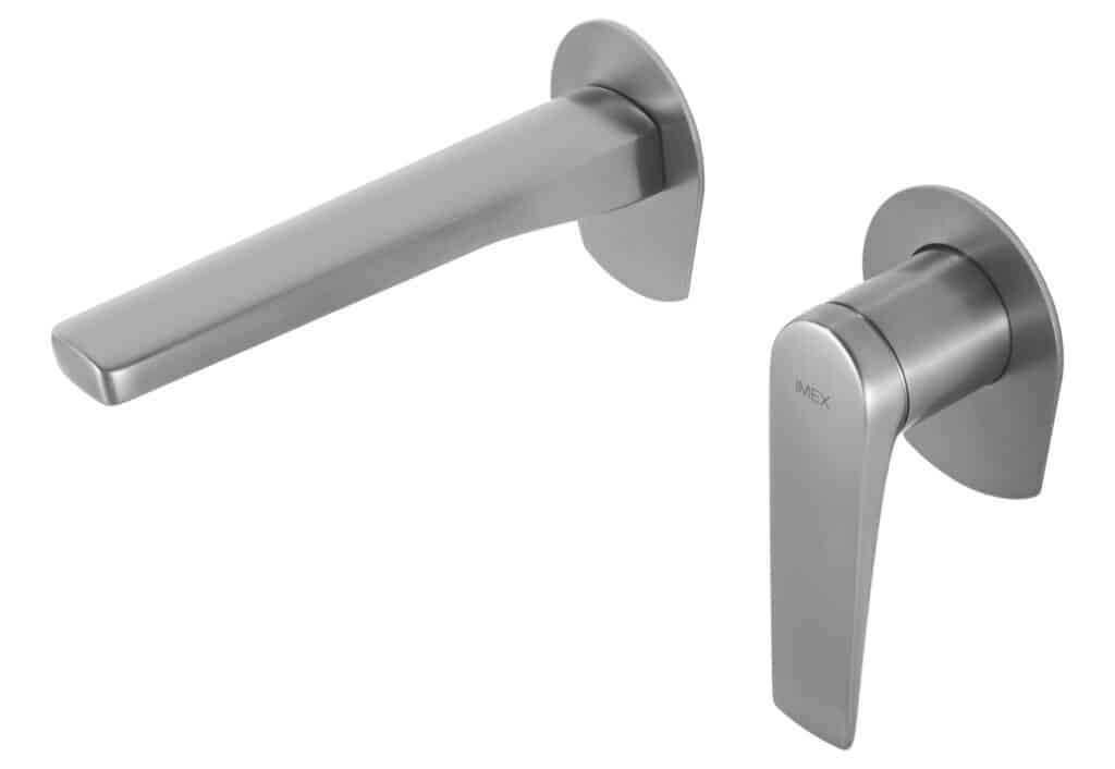 Grifo de lavabo empotrado monomando acero inox. S.316 serie Delos
