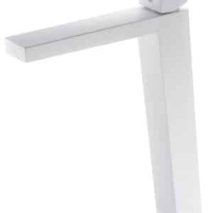 Monomando de lavabo caño alto blanco mate serie Art