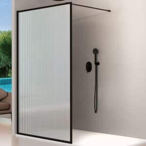 Fijo mampara Fresh vidrio acanalado 119,5-120,5cm
